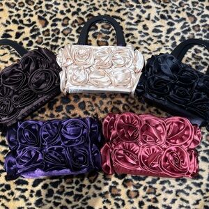 Set of 5 Elegant Floral Women's Handbag Collection